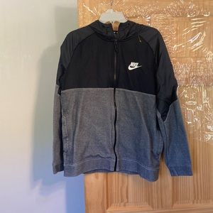 Nike Black and Gray Men's Hoodie